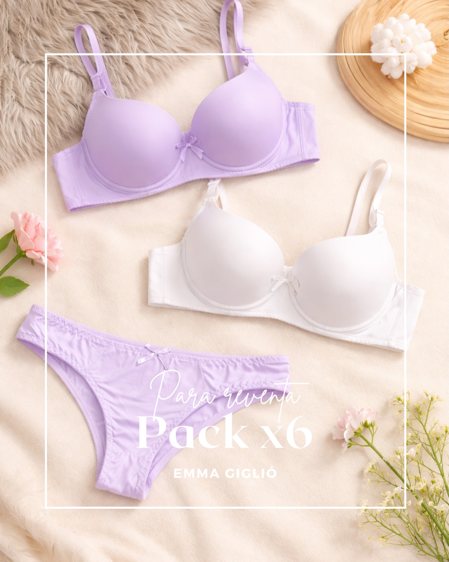 Conjunto Lila y Blanco - Emma Giglio Mayorista